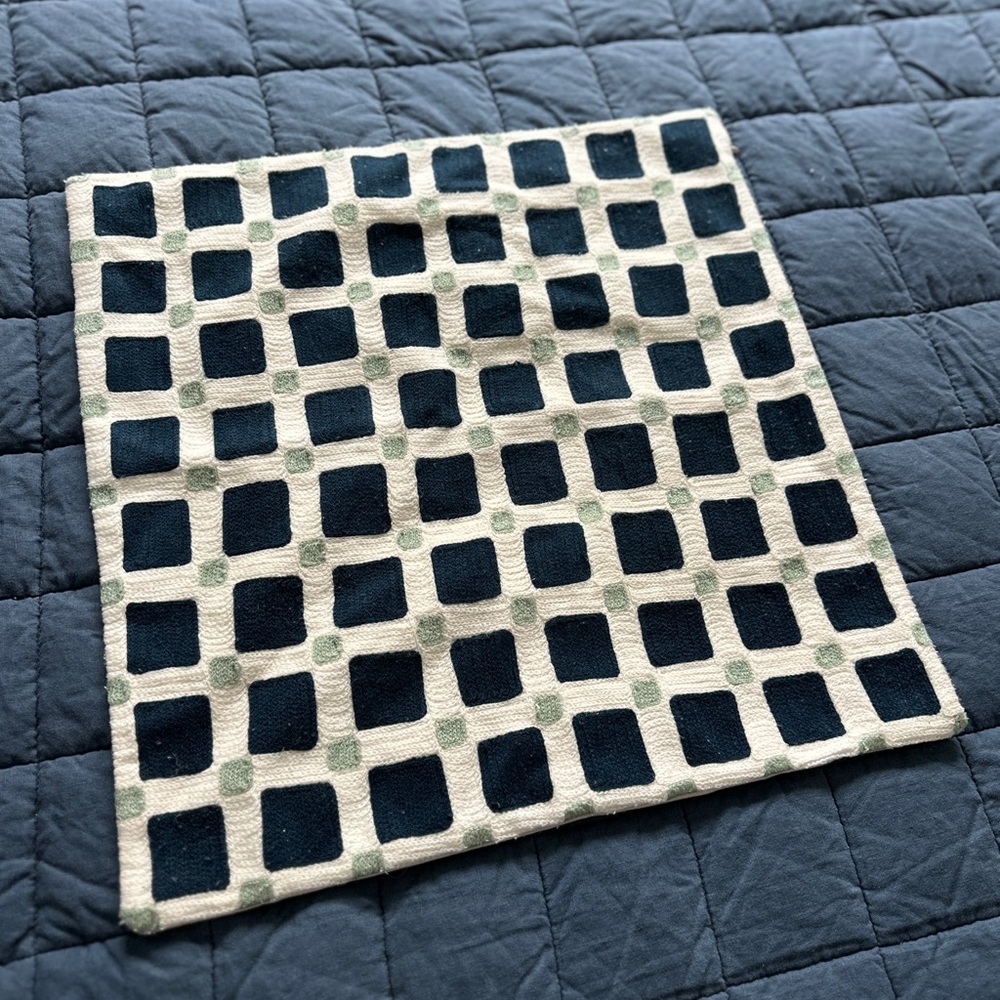 West Elm 20x20 Geometric Patterned Square Pillowcase